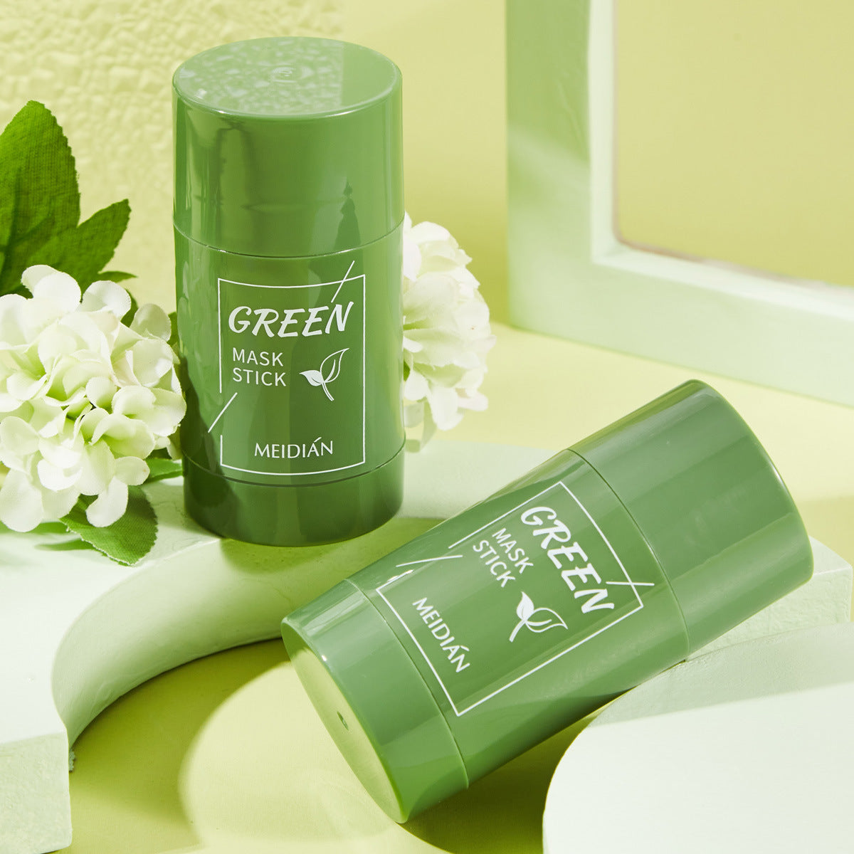 Green tea cleansing solid mask