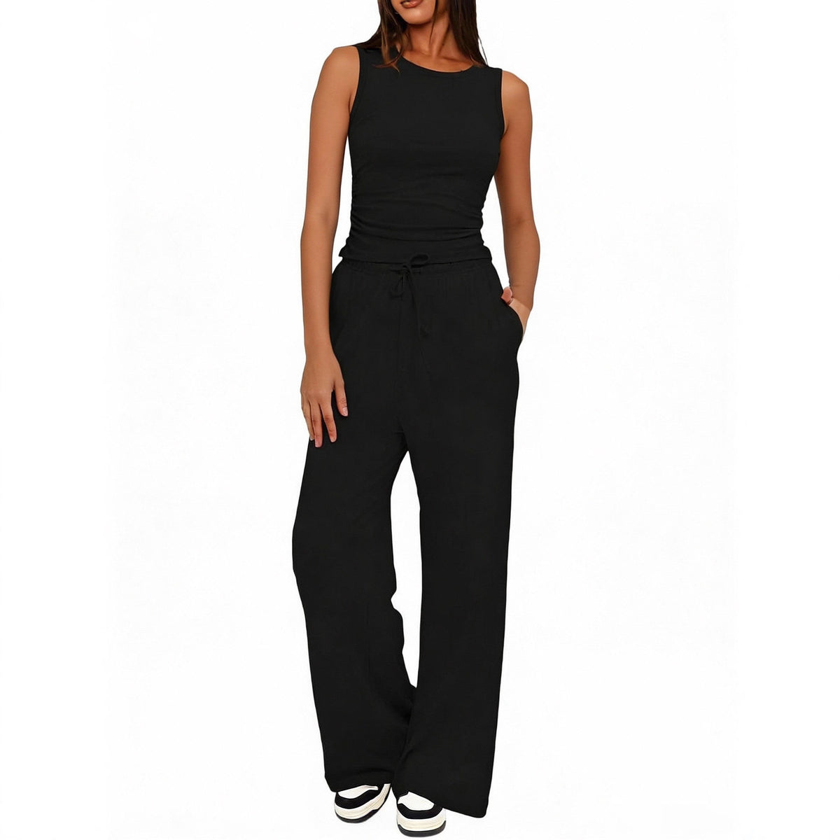 casual wide-leg pants