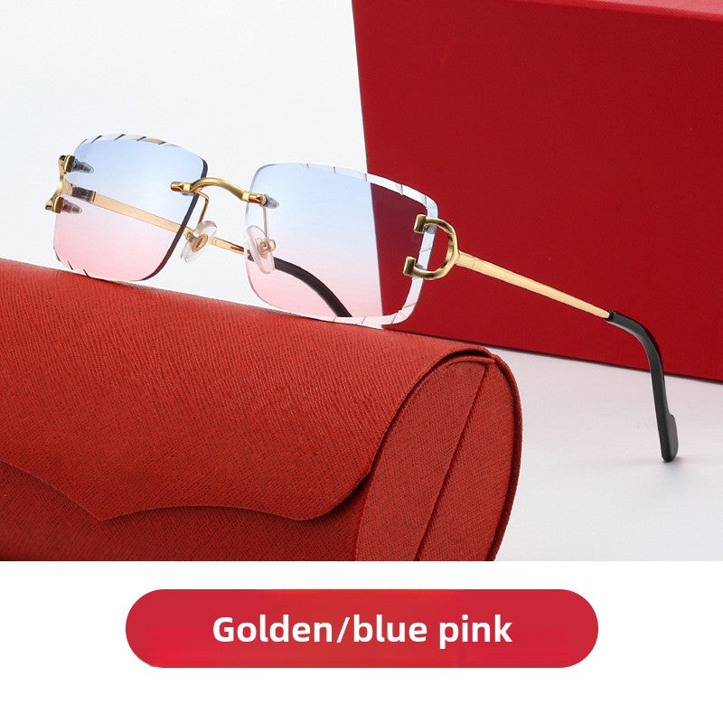 Diamond-Cut Gradient Sunglasses with UV Protection