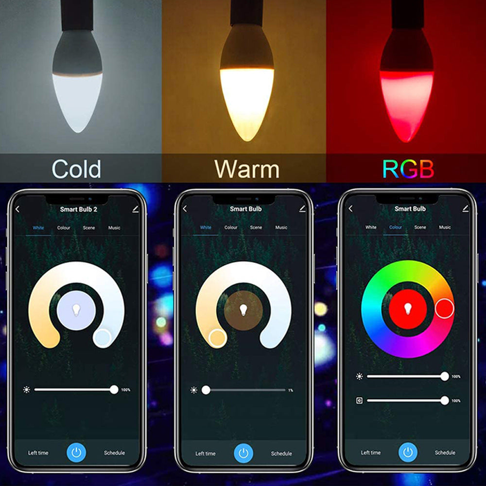 WiFi Voice Control Smart LED Bulb E14 RGBCW