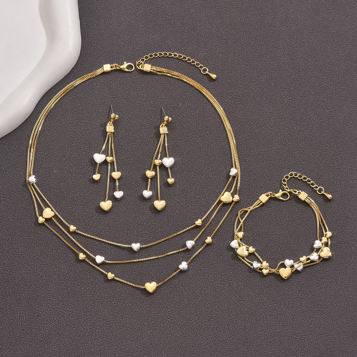 Heart Shape Geometric Metal Jewelry
