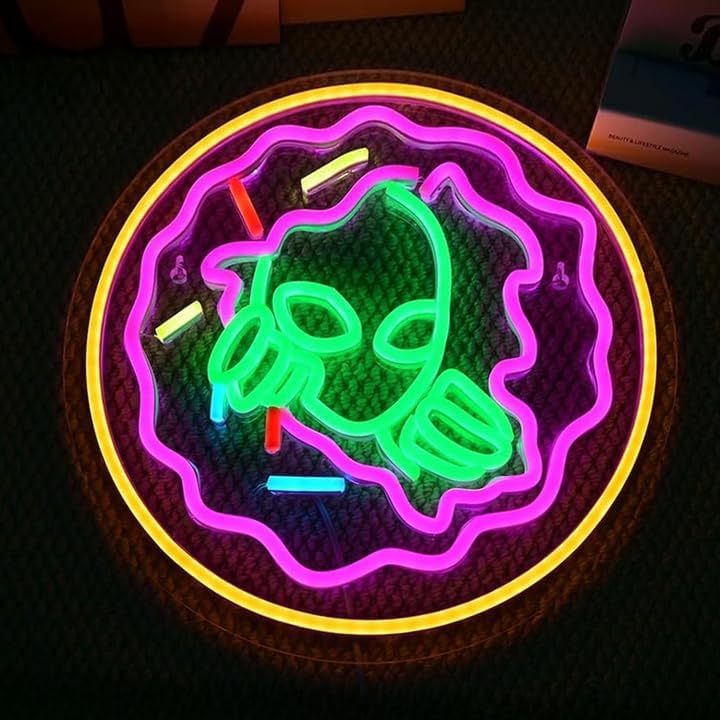 Alien UFO LED Neon Sign Light for Bedroom Game Room Bar Party Decoration