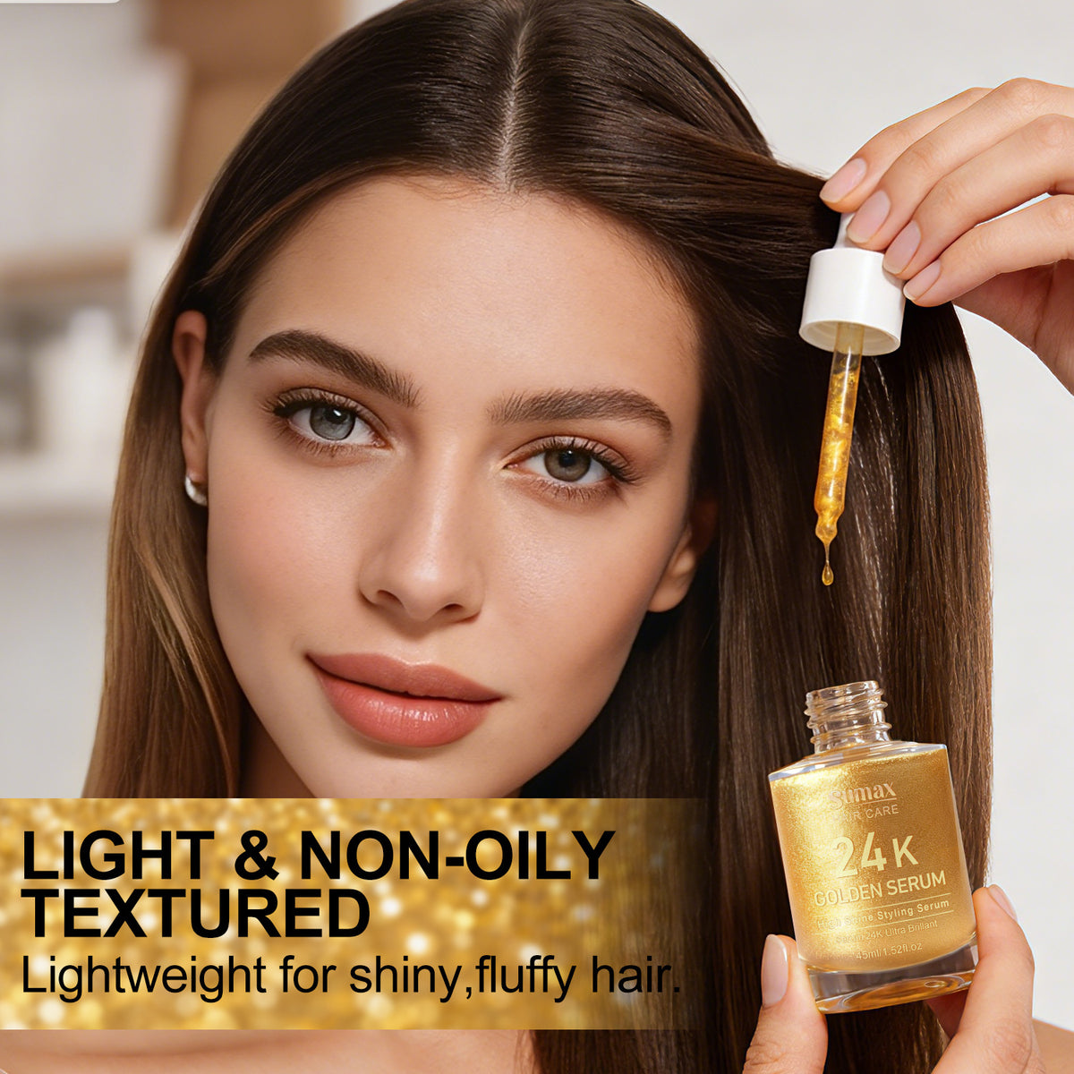 45ml Cylindrical Bottle 24K Hair Care Essence