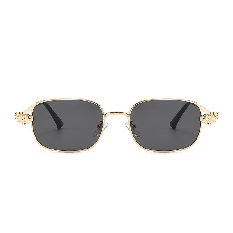 Fashion Square Frame Metal Sunglasses