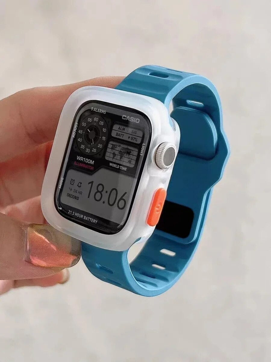 Apple Watch Silicone Strap and Protective Case