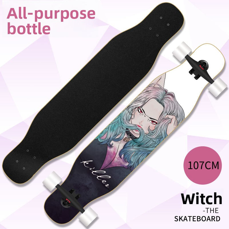 Four Wheel Double Warped Longboard Skateboard