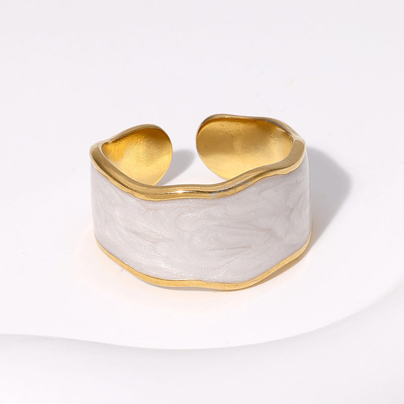 Adjustable Gold Plated Stainless Steel Ring