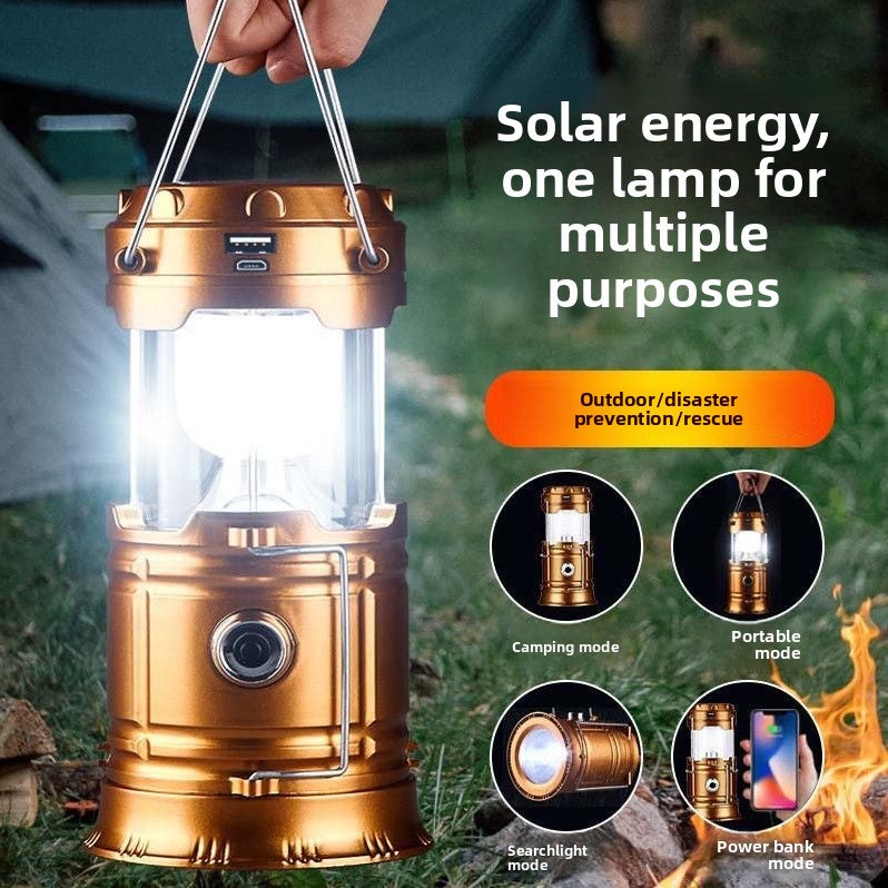 Solar Powered Multifunctional Camping Lantern with Emergency Lighting