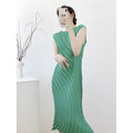 Pleated Womens Dress Casual Long Skirt