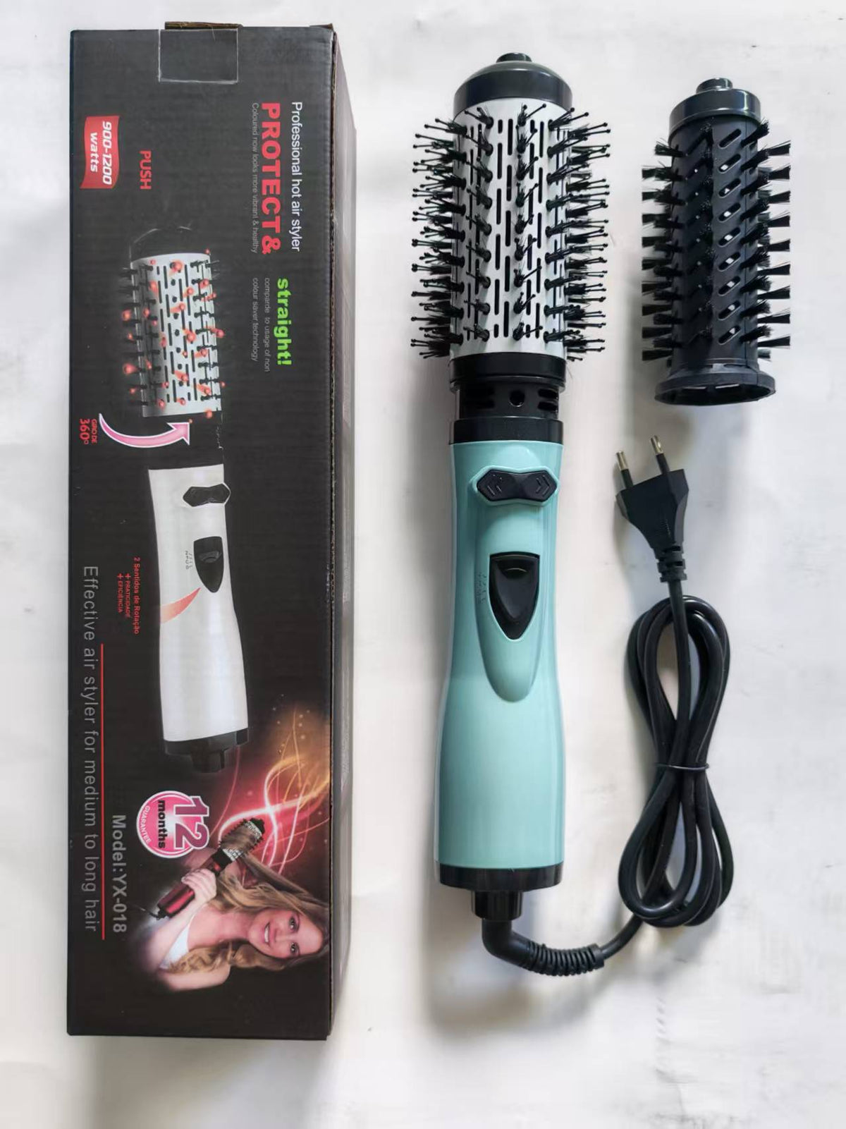 Automatic Hair Styler Comb with Curling Straightening and Blow Drying Functions