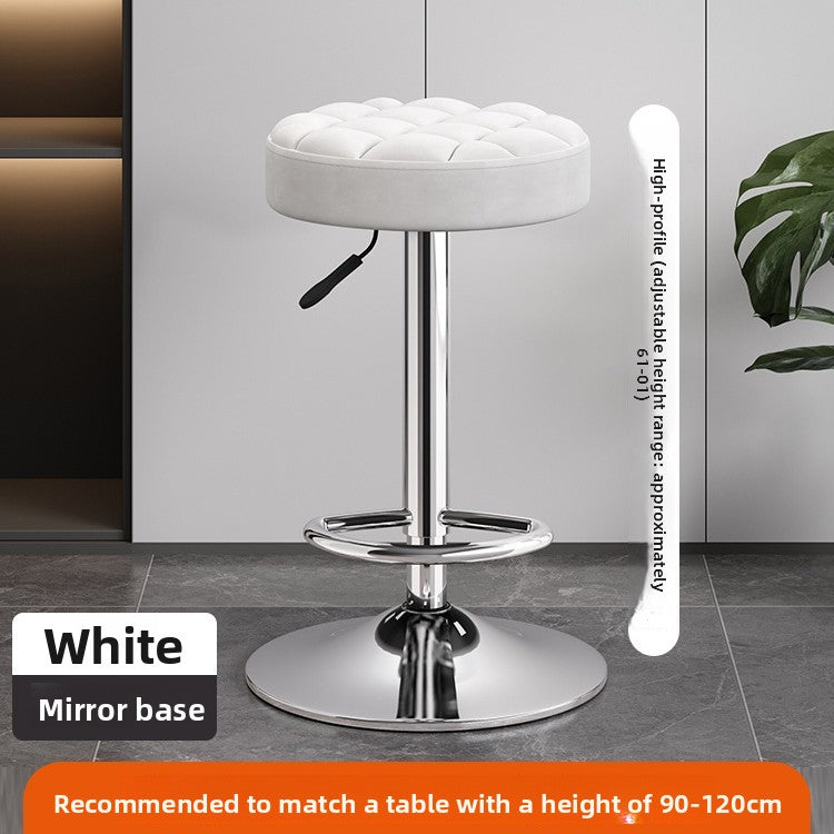 Adjustable Height Swivel Bar Stool with Backrest