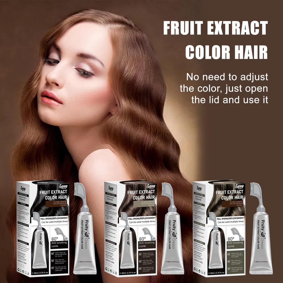 Fruit and vegetable hair dye cream