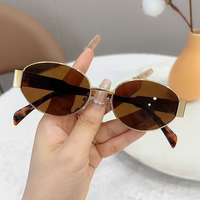 Sunglasses Fashion Metal Frame Anti-Uv Glasse