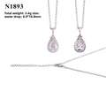 Minimalist Water Drop Moissanite Silver Necklace