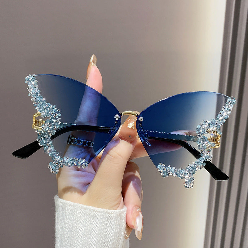 Butterfly Diamond Sunglasses UV400 Protection