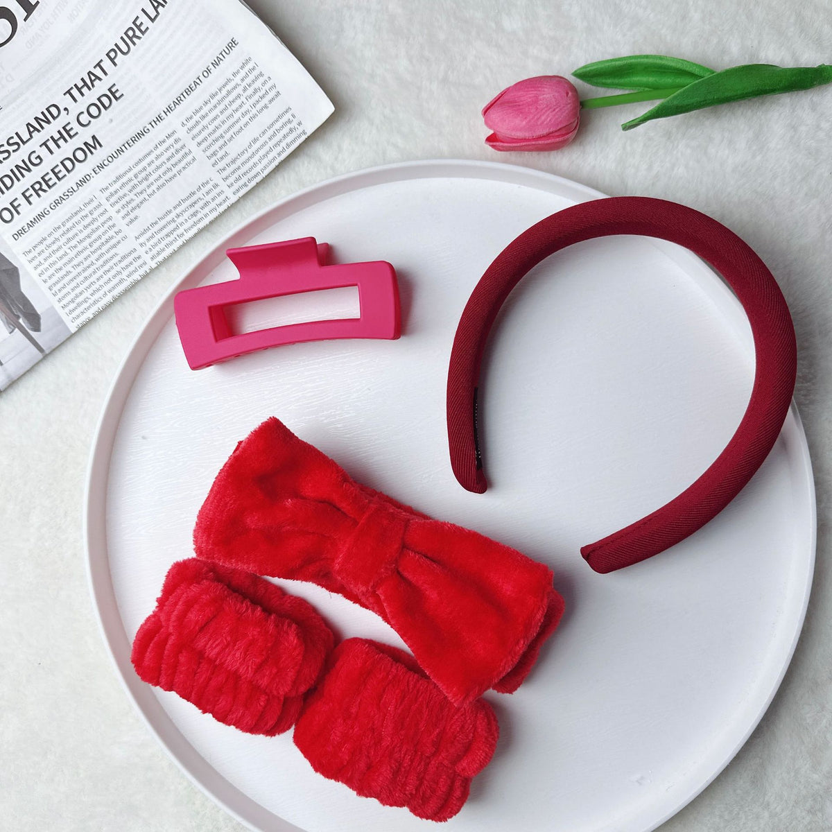 Soft Fabric Hair Accessories Set