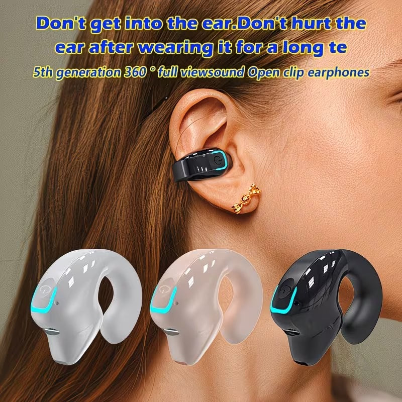 Clip-On Single Ear Bluetooth Earphone