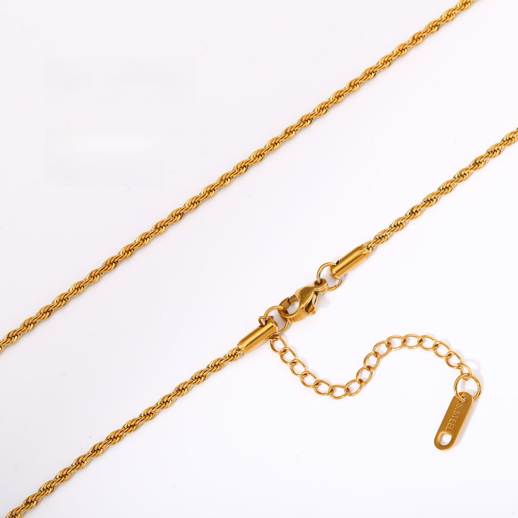 Versatile Braided Chain and Blade Necklace