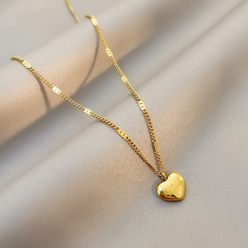 Heart Necklace, Minimalist and Elegant