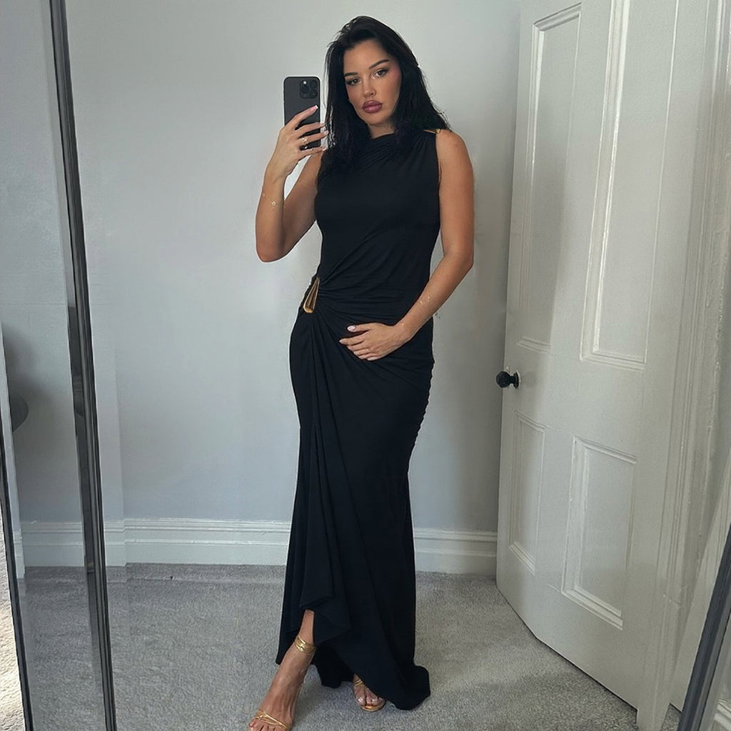 Sleeveless Slim-Fit Slit Dress
