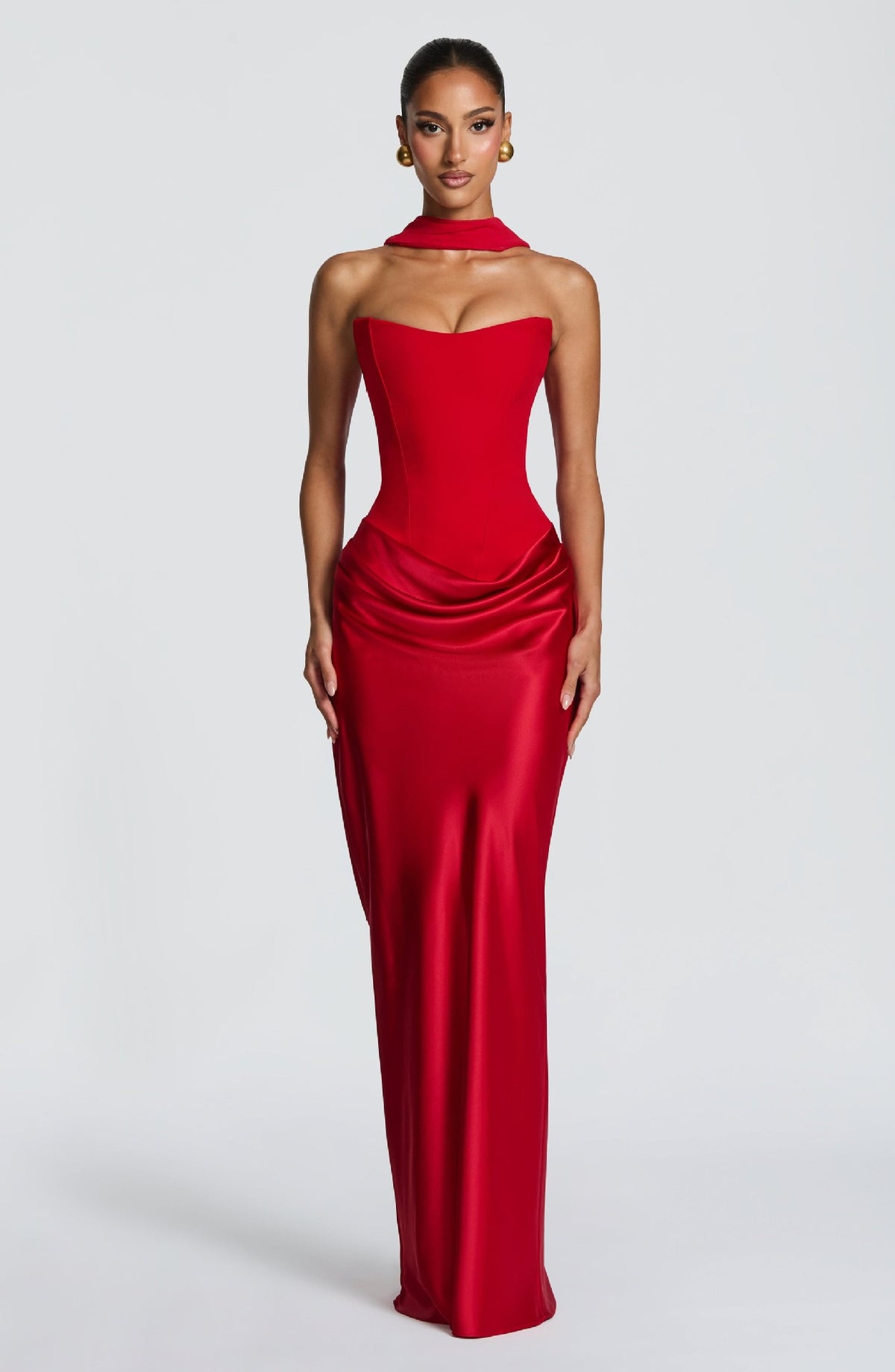 Elegant Sleeveless Ribbon Accent Bodycon Dress