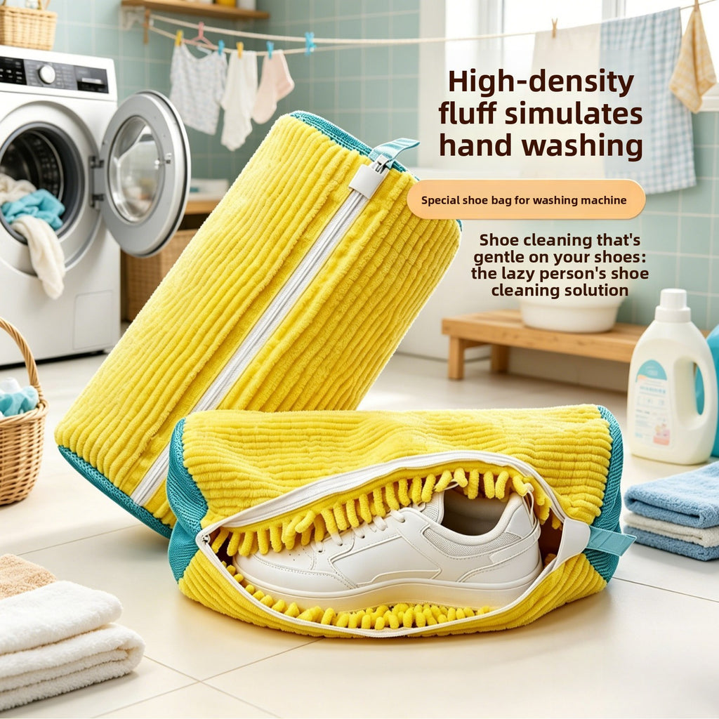 Chenille Shoe Washing Bag for Machine Wash