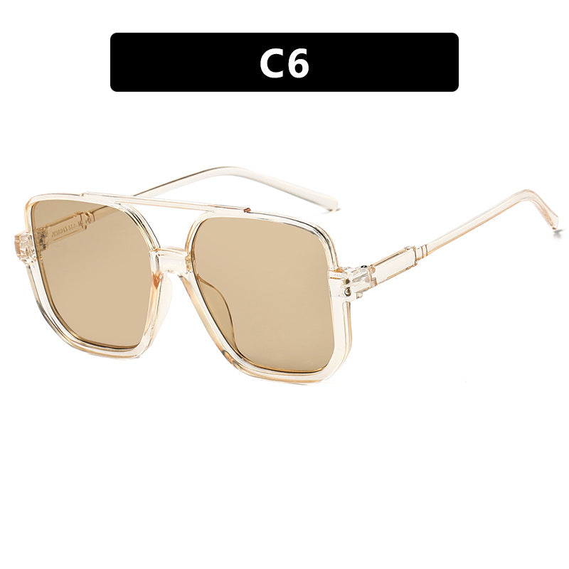 Double Beam Lower Half-Frame Sunglasses