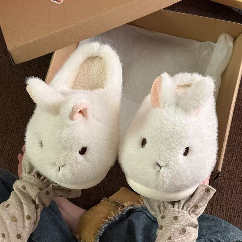 Women's winter indoor soft-soled warm plush slippers