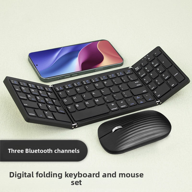 Rechargeable Foldable Bluetooth Keyboard and Mouse Set