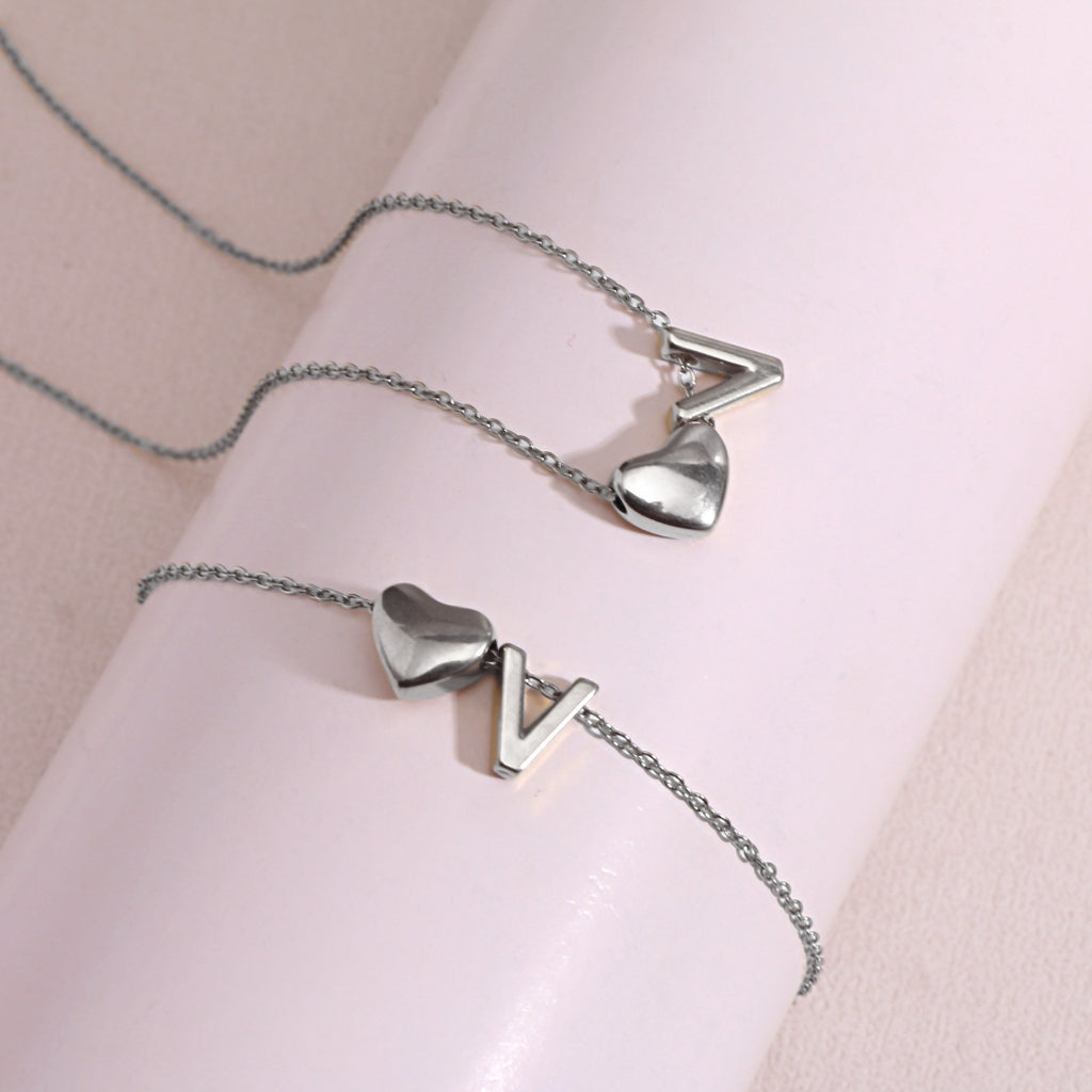 Heart Pendant Titanium Steel Necklace