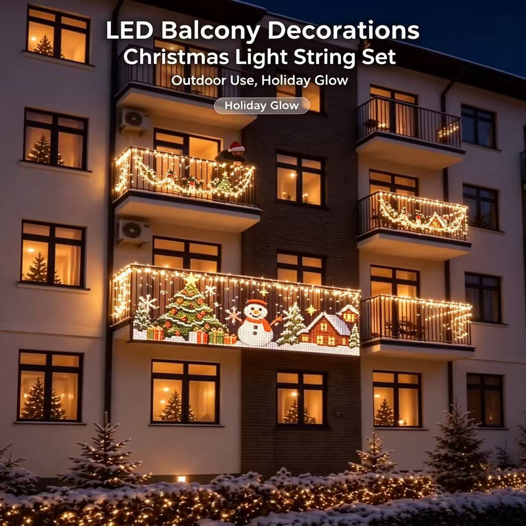 App Controlled Christmas Theme LED Curtain Light USB Powered Smart Iridescent String Light for Indoor Outdoor Holiday Decoration