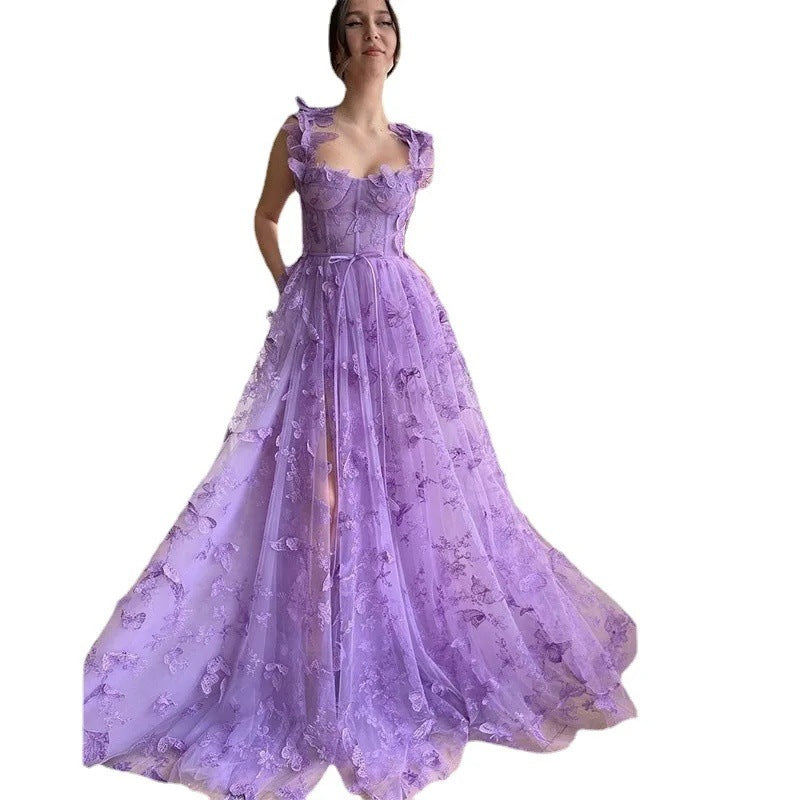Elegant Spaghetti Strap Party Dress