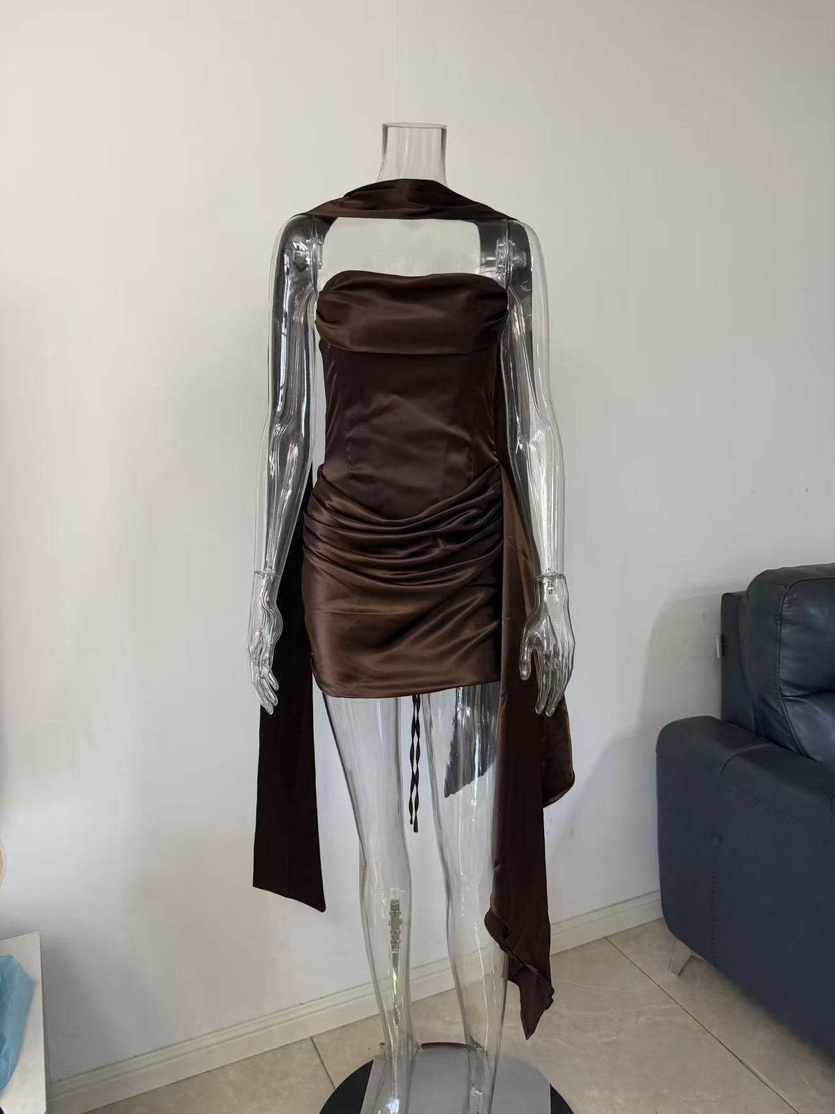 Elegant Sleeveless Satin Dress