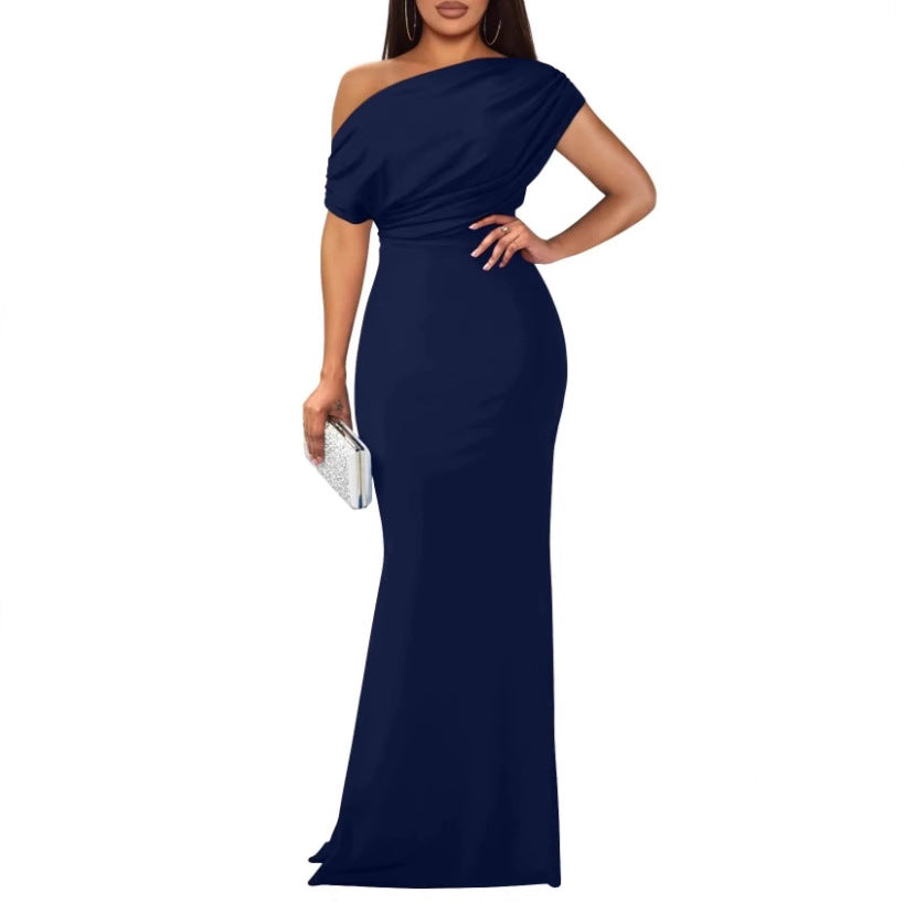 Elegant Sleeveless Off-Shoulder Formal Dress