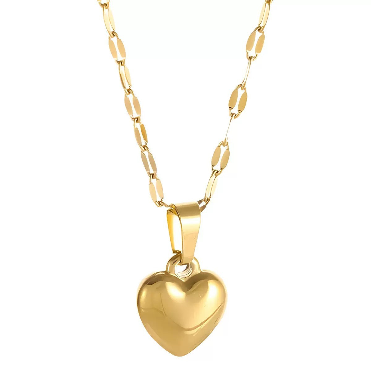 Peach-shaped jewelry heart necklace
