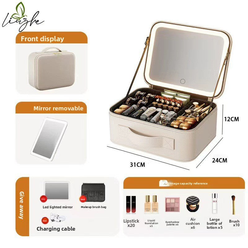 Cosmetic Organizer with LED Mirror