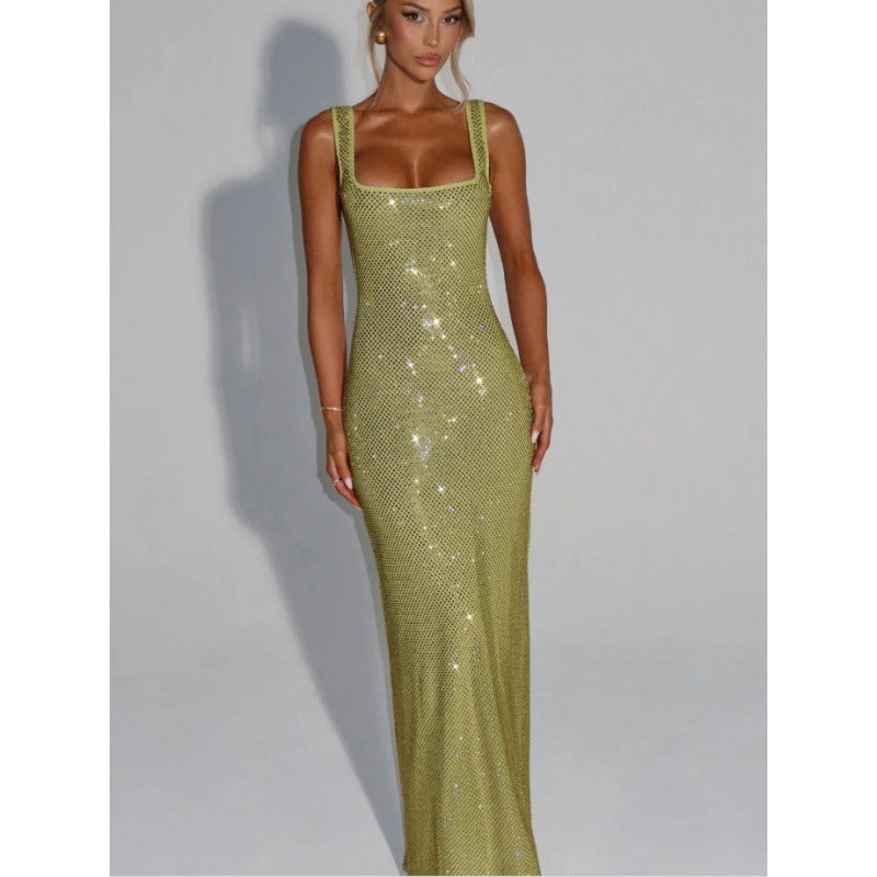 Beaded halter dress