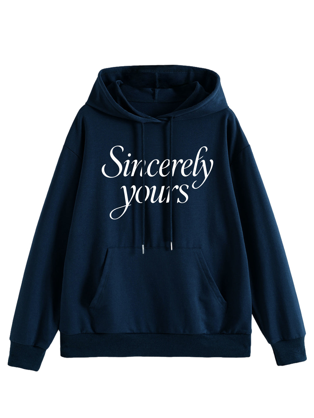 Womens Pure Cotton Loose Fit Printed Hooded Sweatshirt