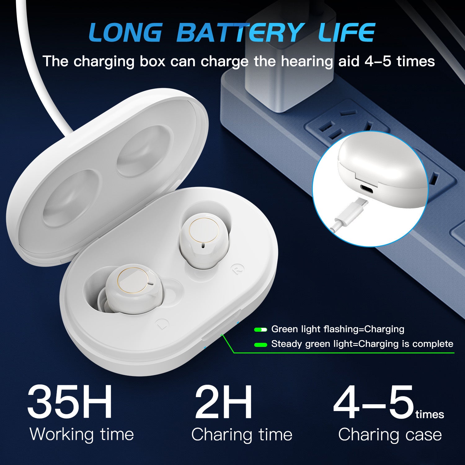 CIC Hearing Aid with Magnetic Charging