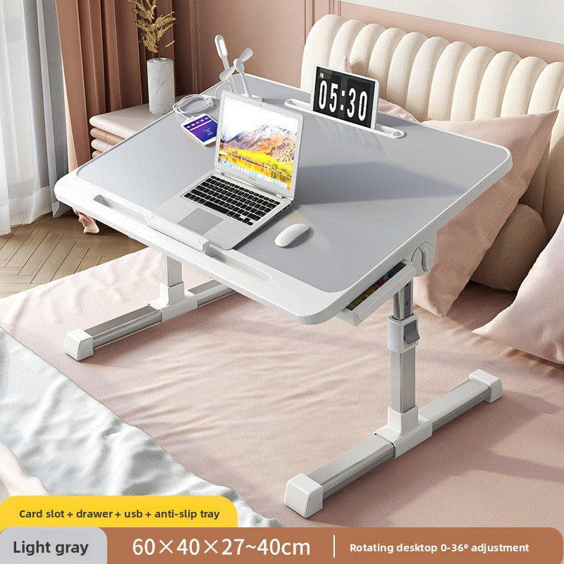 Adjustable Foldable Bed Desk with Storage