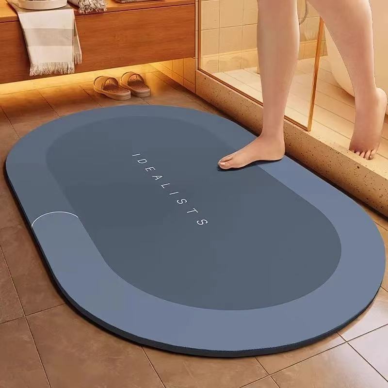 Diatomaceous earth floor mat