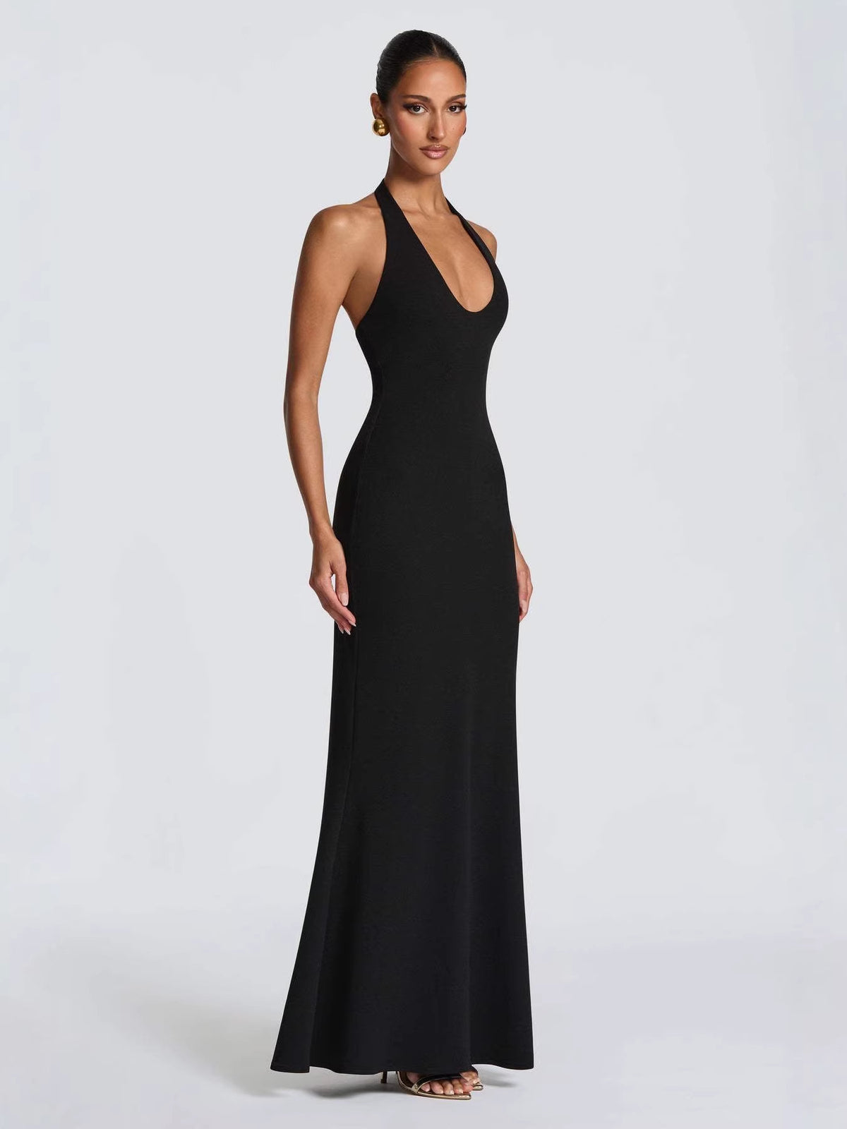 Elegant Halter Neck Mermaid Dress