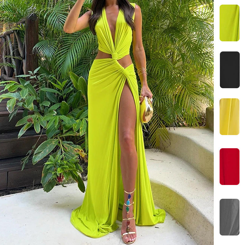 Womens Hollow Out Irregular Dress
