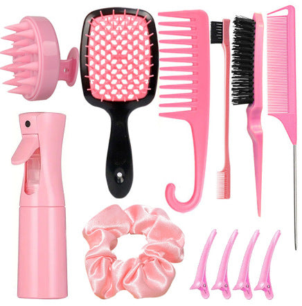 12-Piece Hairdressing Comb Set with Spray Bottle
