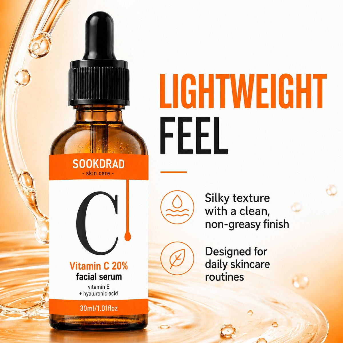 Vitamin C Facial Serum with Hyaluronic Acid