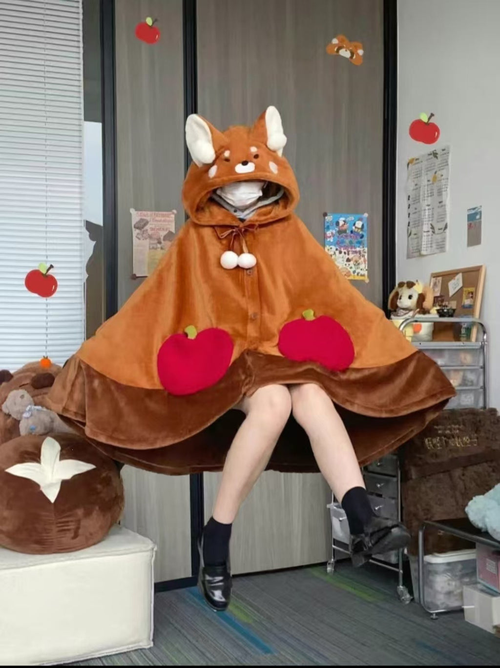 Hooded Animal Cape Blanket