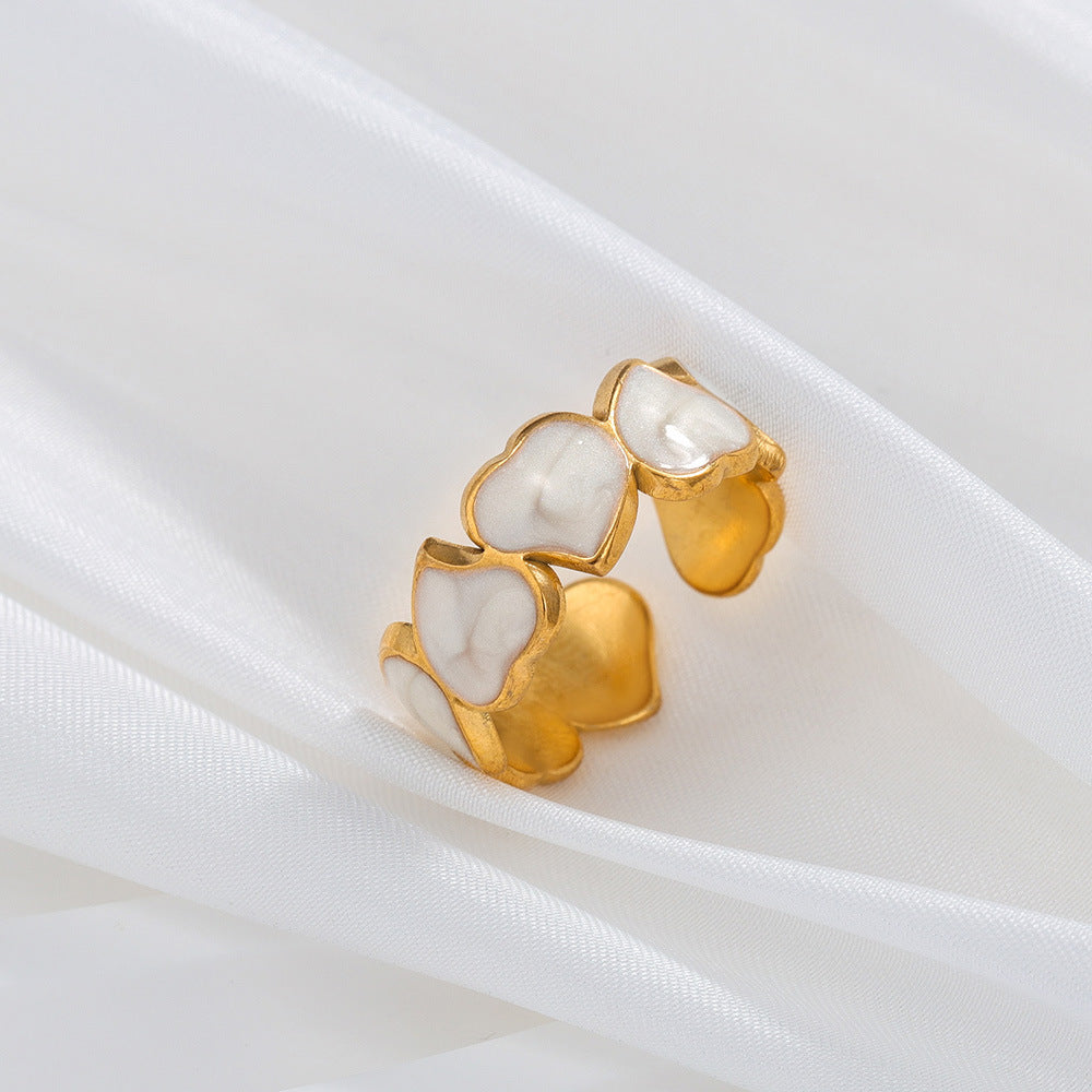 Adjustable Gold Plated Stainless Steel Ring