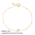 Zircon Clavicle Chain Stainless Steel Necklace