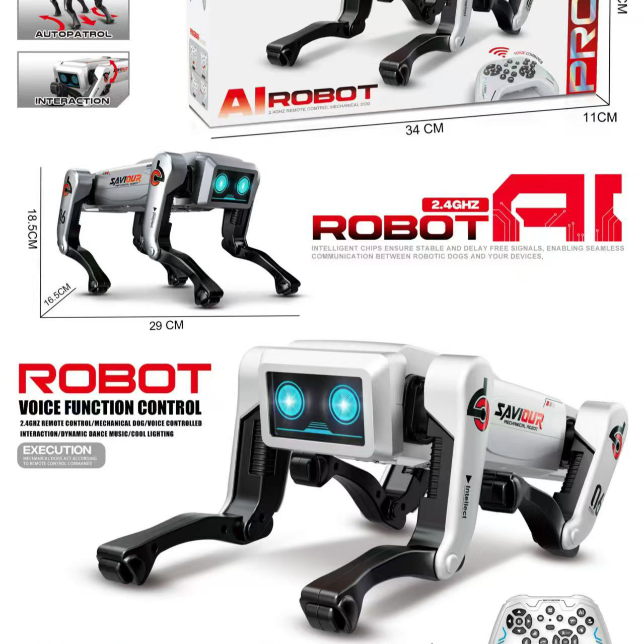 AI Intelligent Robot Dog with Voice Control