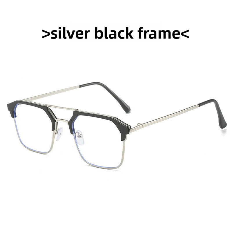 Metal Double Bridge Blue Light Protection Sunglasses